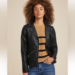 NWT Faux Leather Jacket, Size XS